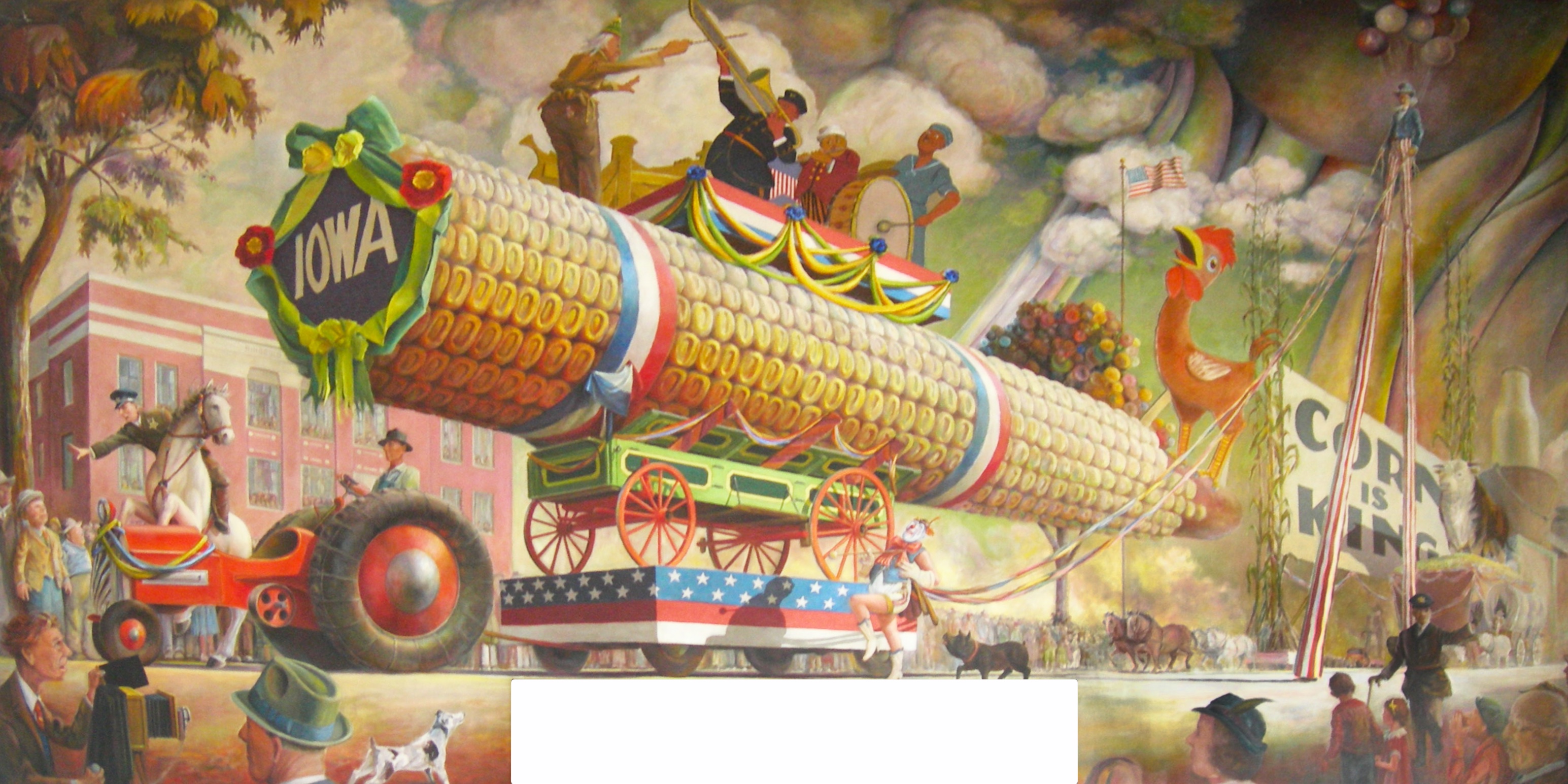 Few of the post office murals that were commissioned by the Treasury Department Section of Fine Art displayed the humor of Orr C. Fisher’s paean to corn. But the Iowa-born Fisher’s work suggests the kind of regional boosterism and pride of place that characterized many murals painted by local artists.