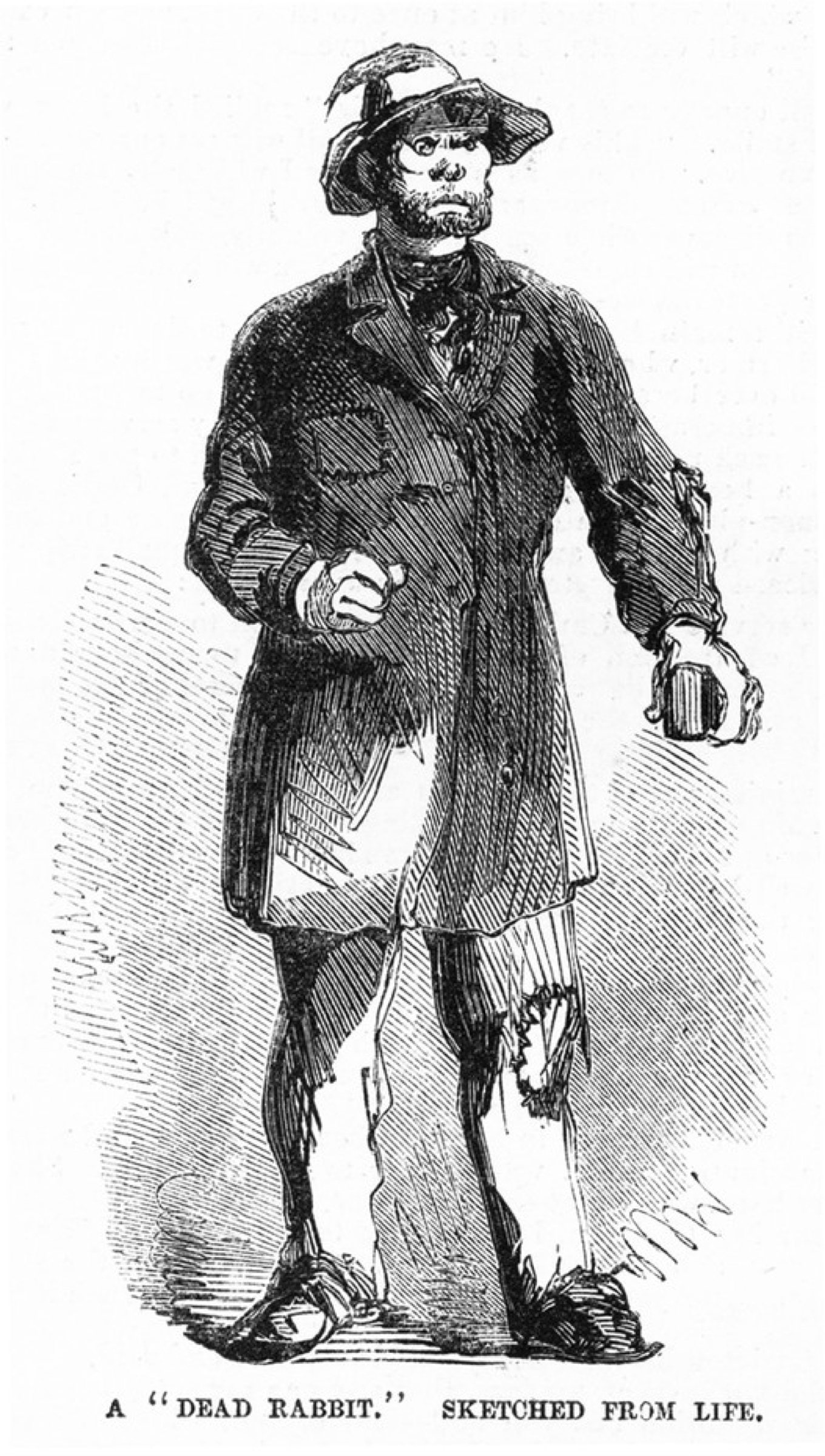 This engraving was featured in&nbsp;<em>Frank Leslie's Illustrated Newspaper </em>soon&nbsp;after the supposed&nbsp;“Dead Rabbit-Bowery Boy Riot” in&nbsp;July,&nbsp;1857.