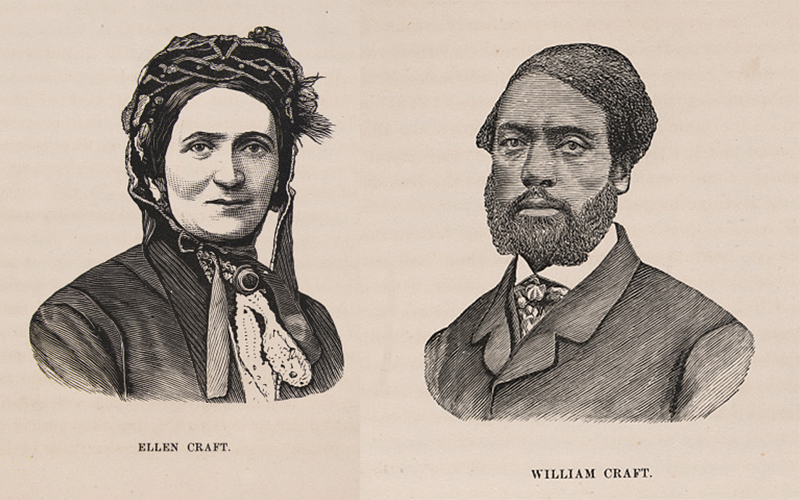 Ellen Craft&nbsp;and&nbsp;William Craft<strong>&nbsp;</strong>were formerly enslaved abolitionists who escaped bondage in Georgia in 1848. Their escape was widely publicized and they became prominent public speakers in the anti-slavery movement. But facing the threat of recapture with the passage of the Fugitive Slave Act in 1850, they fled the U.S. and settled in England from where they continued to speak out against slavery.