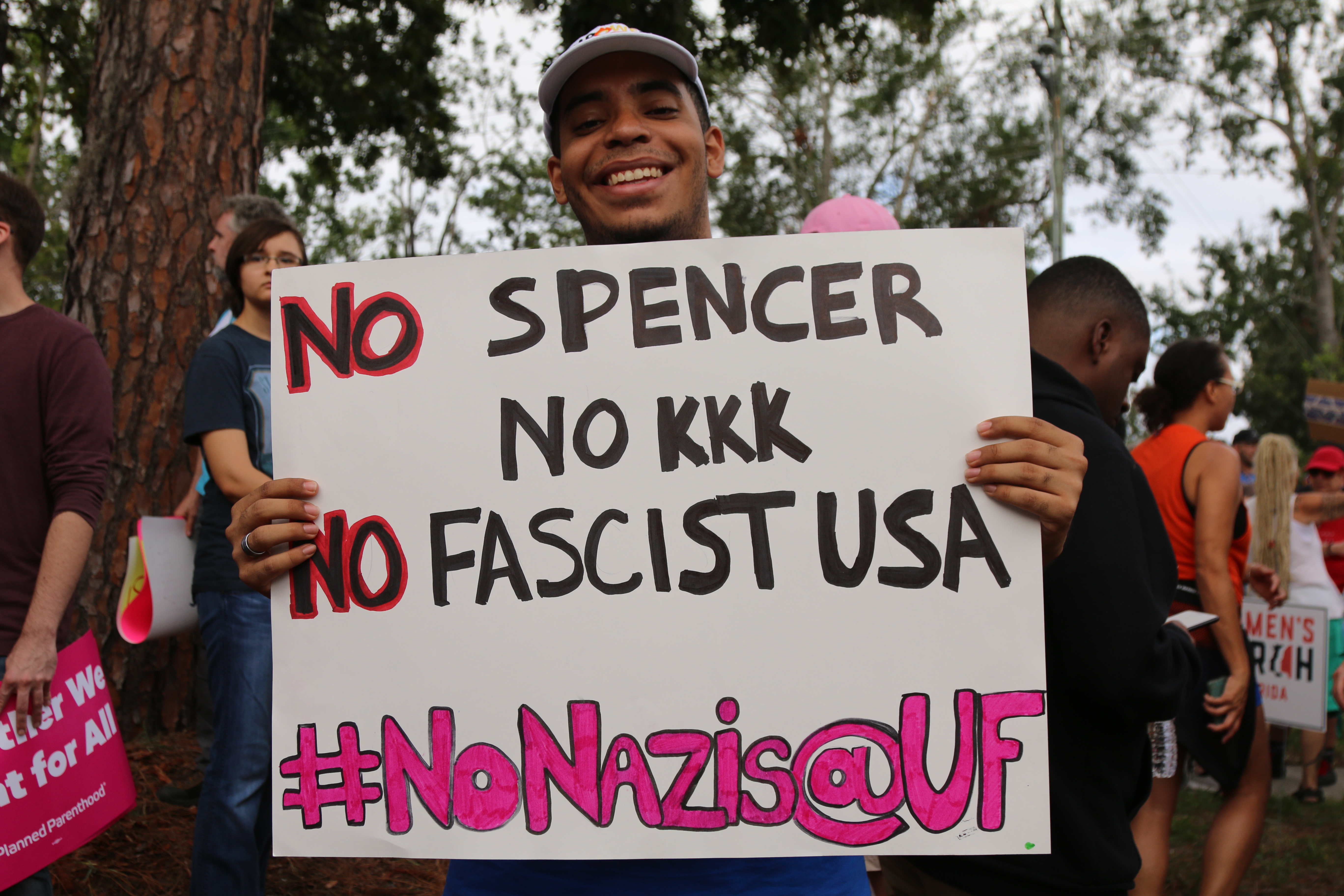 After the infamous Unite the Right rally in Charlottesville, Virginia, in August 2017 (which resulted in numerous injuries and one death), its organizer, Richard Spencer, planned a similar gathering in Gainesville, Florida, in October. Rather than ignore the white supremacist event, activists, labor unions, and University of Florida students, faculty, and staff came together to prepare with teach-ins about fascism and workshops on nonviolent civil disobedience. Counterprotests, publicized in advance, brought out thousands of activists and far outnumbered Spencer’s marchers that day.