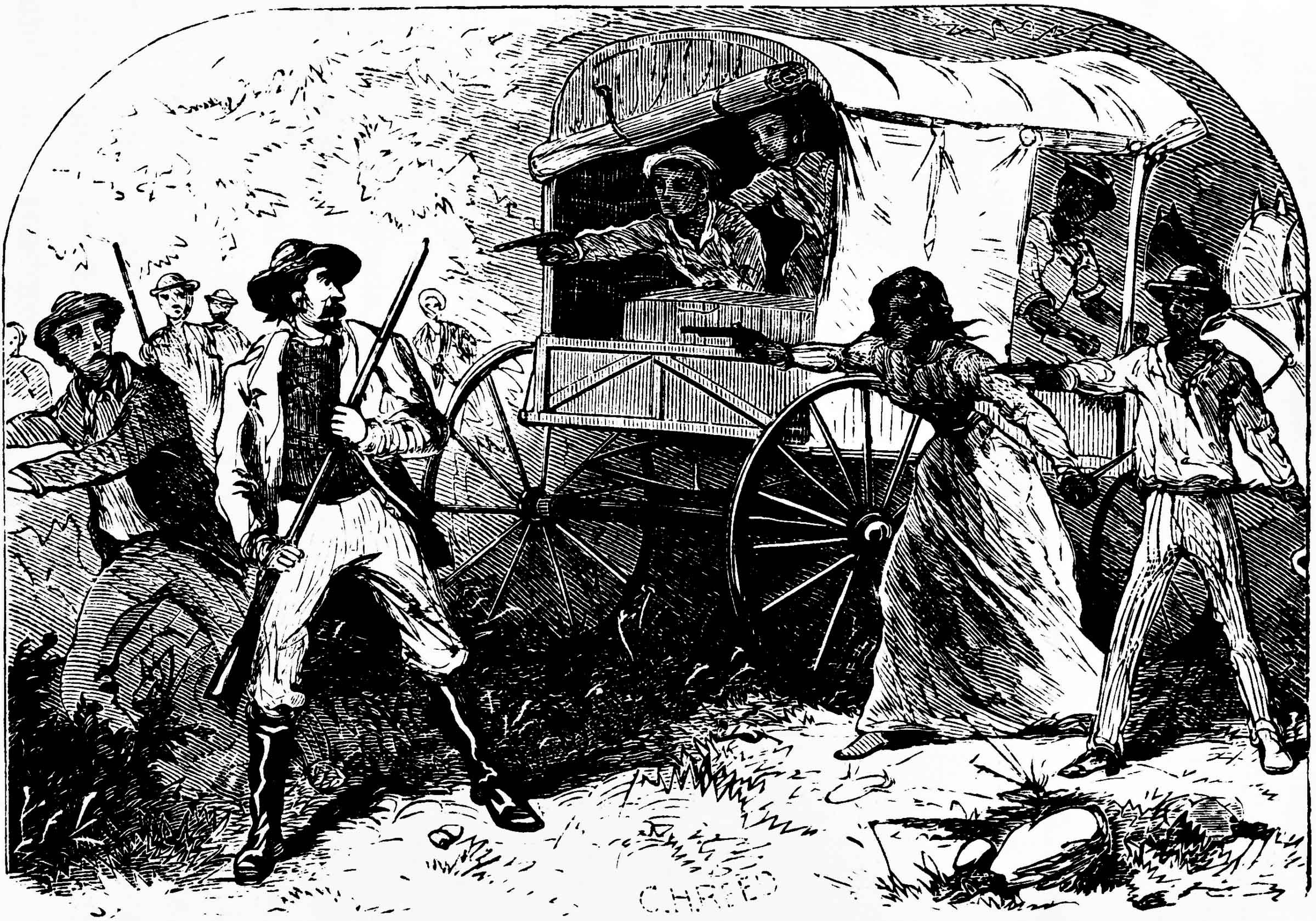 On Christmas Eve, 1855, patrollers finally caught up with a group of enslaved teenagers who had escaped by wagon from Loudon County, Virginia. But the posse was driven off when Ann Wood, leader of the group, brandished weapons and dared the pursuers to fire. The young people continued on to Philadelphia.