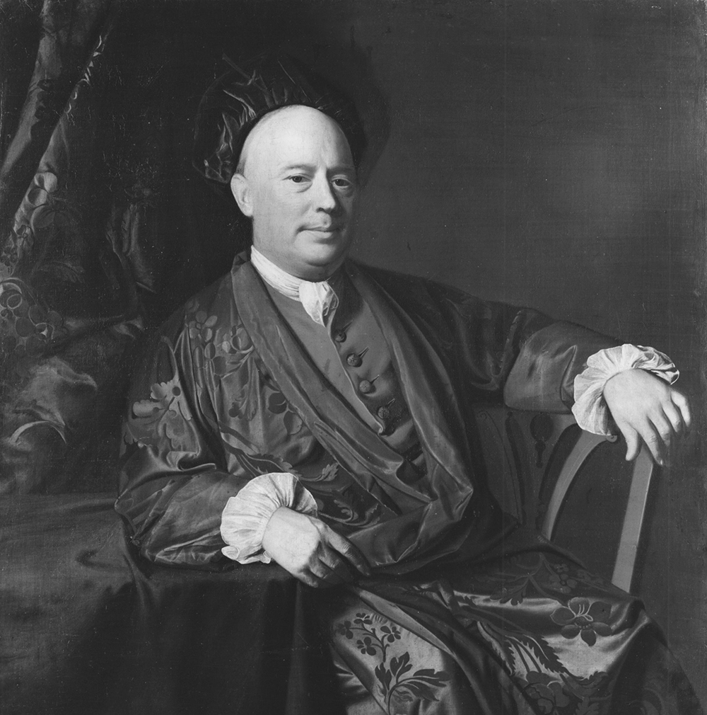 In colonial New England, merchants commissioned paintings that would display not only their faces but their place in society as well. Made of fine imported fabric, Boston merchant Joseph Sherburne’s ostentatious outfit signaled his social rank and wealth in this portrait by John Singleton Copley, painted in the late 1760s.