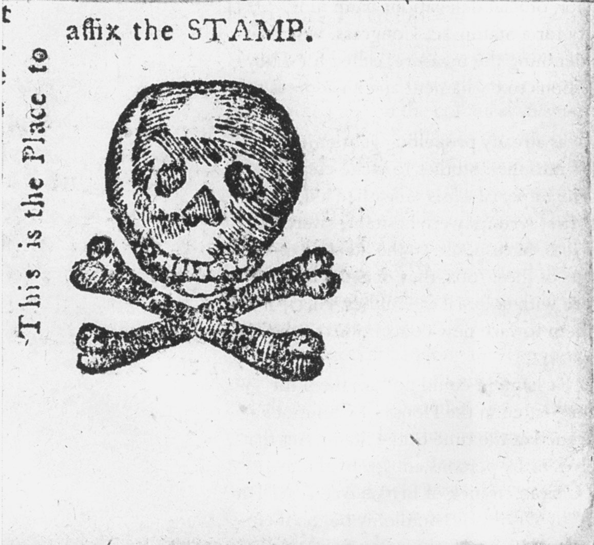 This protest against the Stamp Act was printed in the bottom right-hand corner of the October 24, 1765, <em>Pennsylvania Journal and Weekly Advertiser</em>.