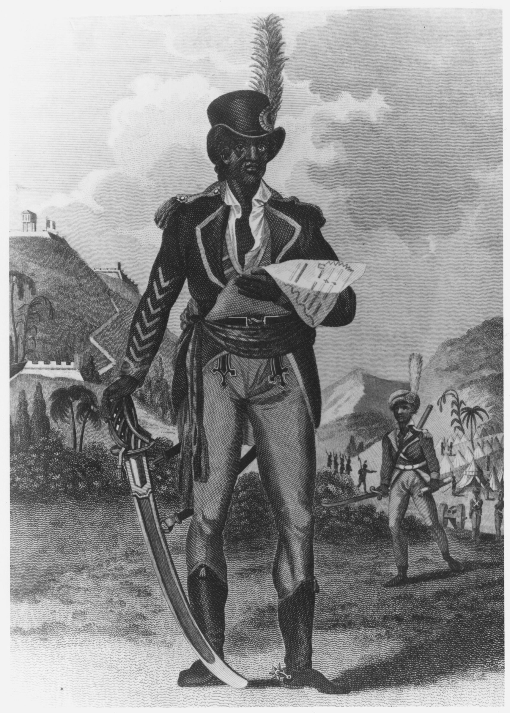 This portrait of the leader of the Saint-Domingue revolution was published in a contemporary British history book.