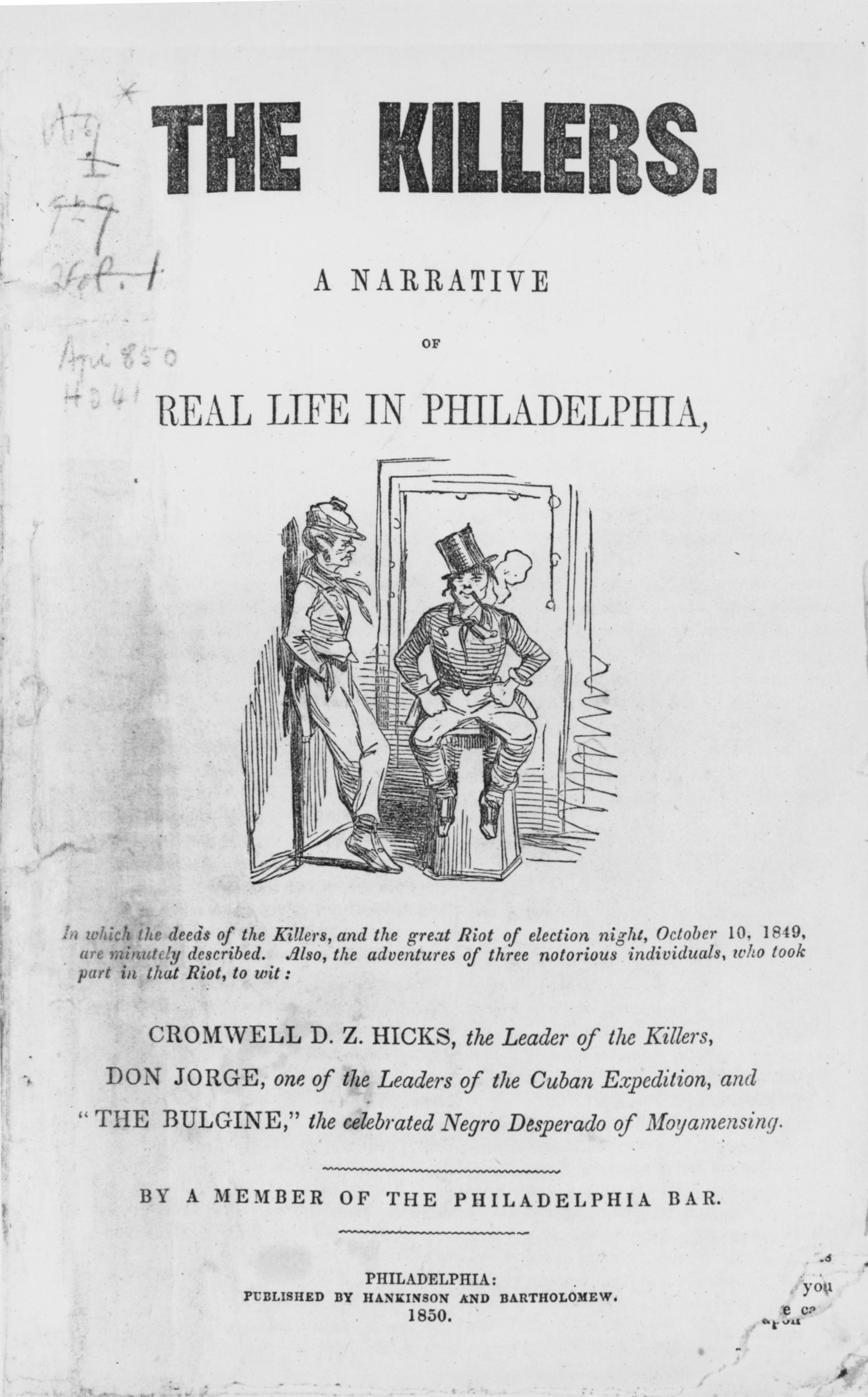 As master artisans’ supervision of their journeymen and apprentices dwindled, their former charges were freer to choose how to spend time away from the workshop. Some, like these two “Killers,” joined proliferating urban gangs. This is the cover of an 1850 novel that was based on the violent activities of a notorious Philadelphia gang of journeymen, laborers, and apprentices.