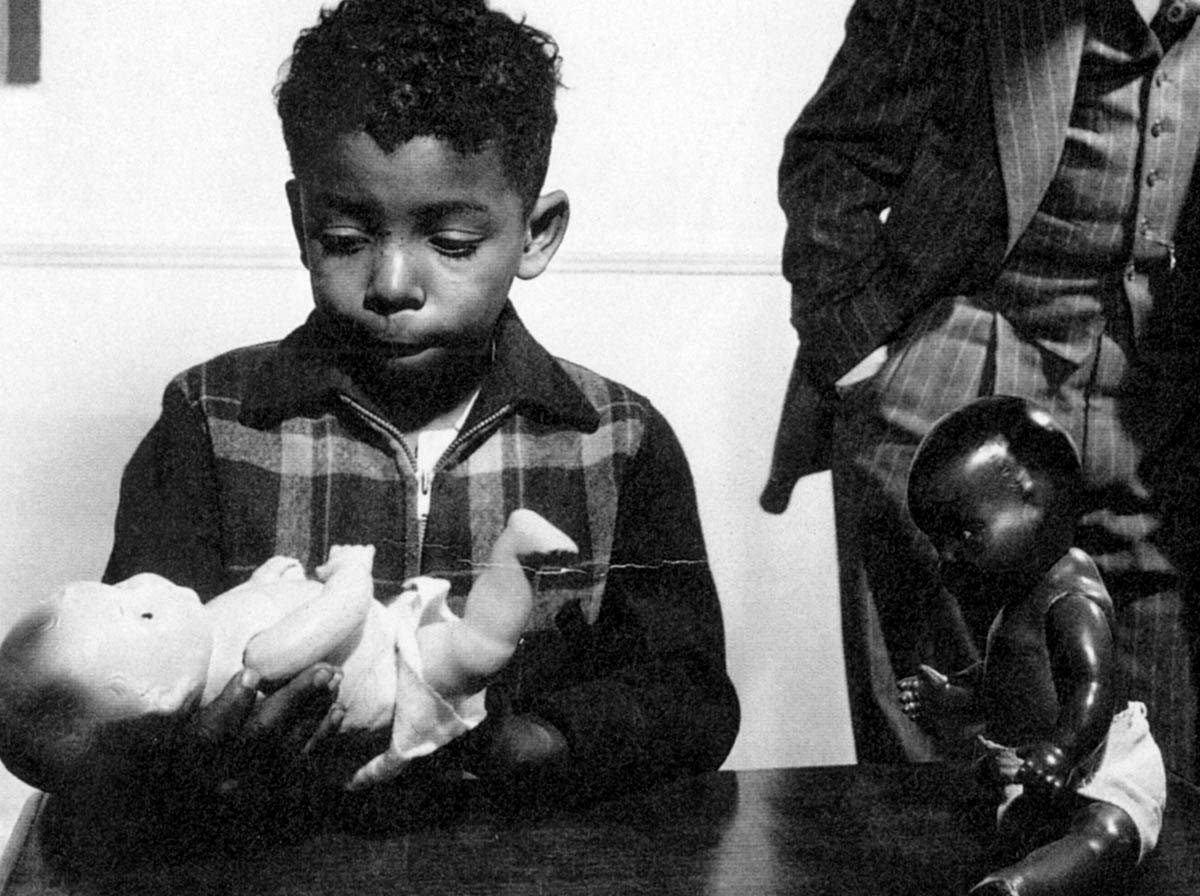 Studies conducted by sociologists Kenneth Clark (right) and Mamie Phipps Clark at their Northside Center for Child Development in Harlem demonstrated the detrimental impact of segregation on African American children. For example, when asked to choose between a white and a Black doll, African American children from segregated environments preferred and identified with the white one. These studies were instrumental in convincing the Supreme Court in its 1954 <em>Brown v. Board of Education</em> decision that racial segregation in public schools was unconstitutional.