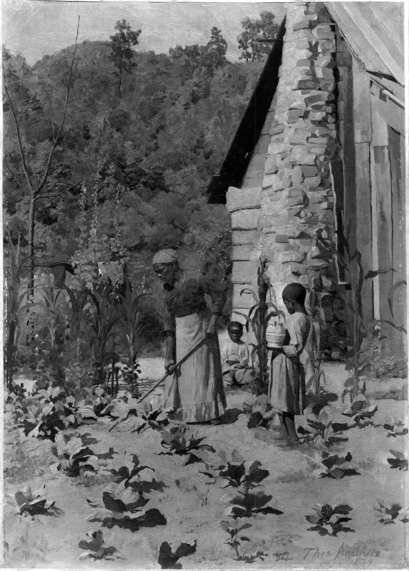 While many white artists dabbled in romantic visions of the rural South, Thomas Anshutz’s 1879 painting captured the hardship of subsistence farming in the post-Reconstruction South.