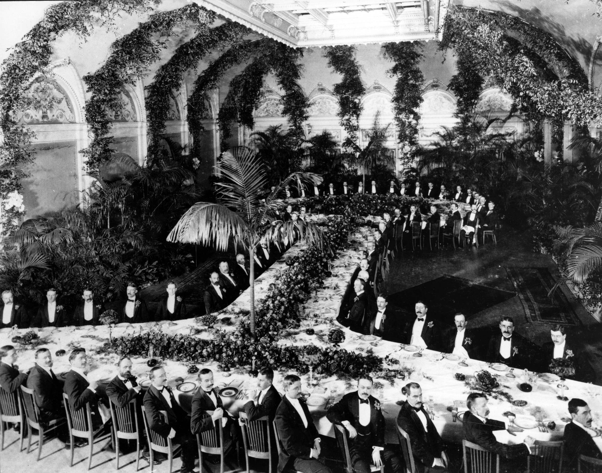 The managers of the nation’s competing steel companies gathered together in 1901 at&nbsp;Pittsburgh's Schenley Hotel ballroom to celebrate their merger into the giant U.S. Steel Corporation.