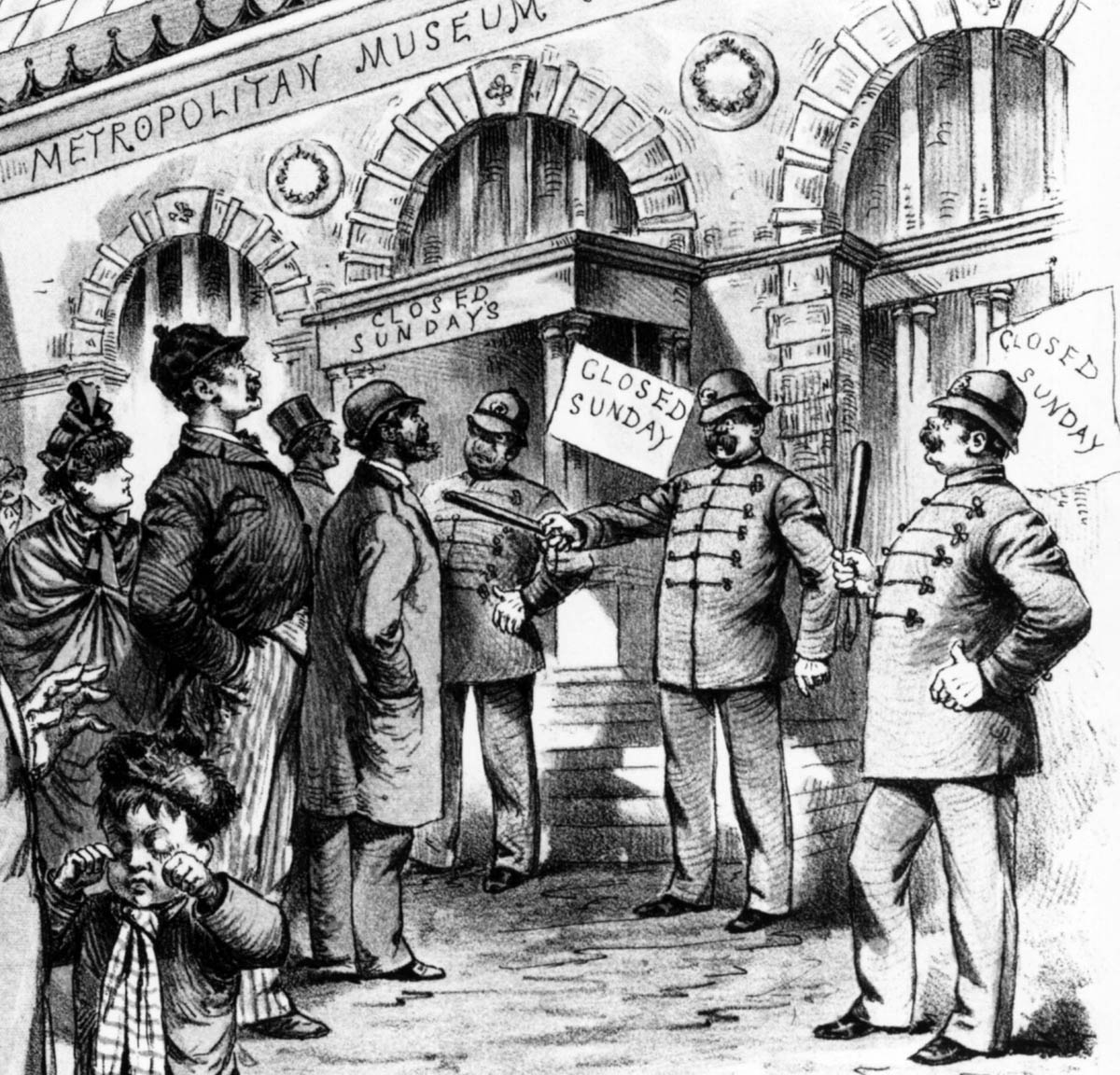 Some advocates of gentility endeavored to create cultural preserves that were sequestered from the taint of “cheap amusements.” Prominent among such patrons of high art were the directors of New York’s Metropolitan Museum of Art, who until 1891 resisted demands for opening on Sundays—the day when working people could attend.