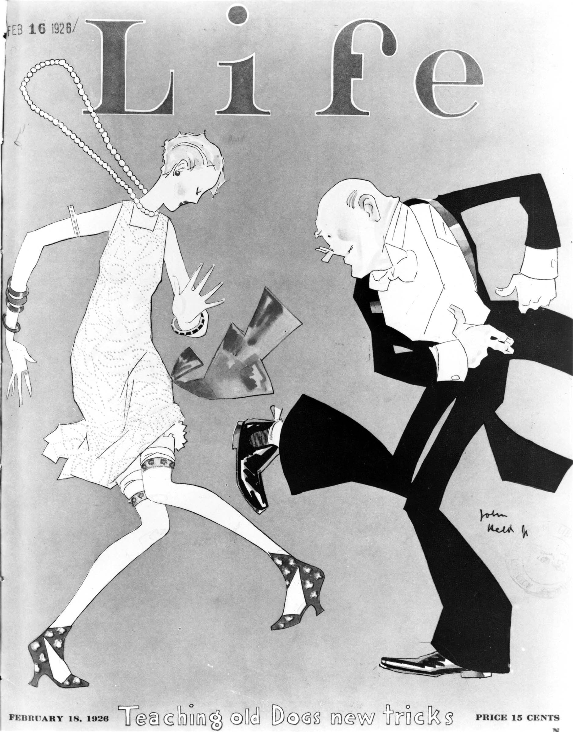 The slinky style of the flapper was celebrated in the popular press, most notably in the cartoons of John Held, Jr. Cartoons of high-stepping, bootlegging high society quickly lost their appeal, however, after the stock market crashed in 1929.