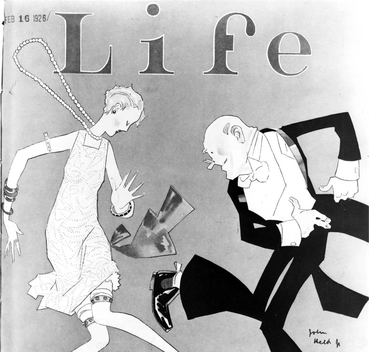 The slinky style of the flapper was celebrated in the popular press, most notably in the cartoons of John Held, Jr. Cartoons of high-stepping, bootlegging high society quickly lost their appeal, however, after the stock market crashed in 1929.