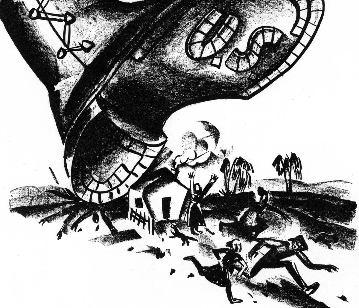 The 1928 Havana Pan-American Conference found President Calvin Coolidge defending U.S. intervention in Nicaragua from attacks by Latin American delegates. U.S. press coverage largely ignored the controversy, preferring to herald transatlantic aviator Charles Lindbergh’s arrival in Havana with a message of “goodwill.” “How sweet it sounds in the ears of the Pan-American delegates,” commented the <em>New Masses</em> in the caption to this cartoon, “but how different it looks to Sandino and . . .&nbsp; the Nicaraguan patriots.”